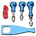 Produktbild xinyiwei Aluminium Legierung Knopf Bolzen Mutter Schraube + Schraubenschlüssel für GoPro Hero 3 3 + 4 SJCAM SJ4000 (blau)