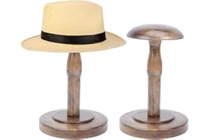 GOMAKERER Vintage-Tischmappenhalter aus Braunem Holz, Perückenhalter und Organizer für zu Hause