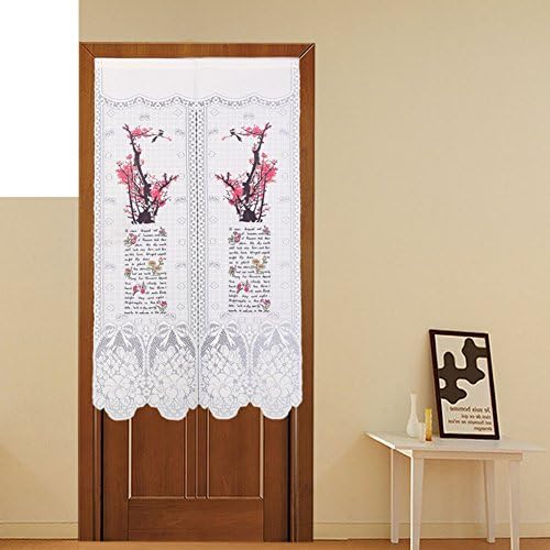 the plum blossom,rural,polyester,knitting curtain/single sided printing curtain/cut off,bedroom,feng shui curtain-A 85x180cm(33x71inch)