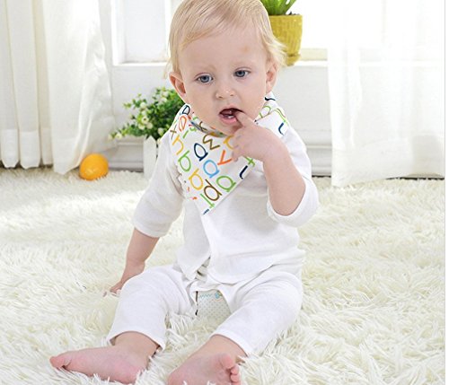 Norcci 12er Baby Kinder Cartoon Baumwolle Dreieckstuch Lätzchen Babylätzchen Halstuch Mit Druckknöpfen Multifunctional - 4