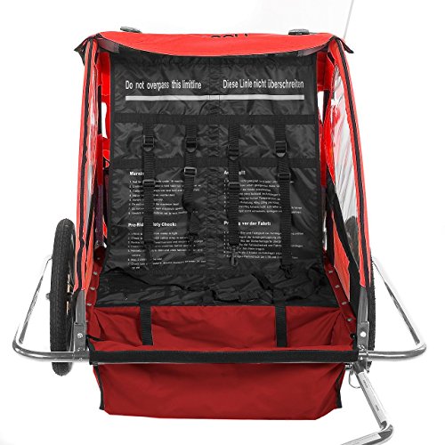 Kinderfahrradanhänger mit Universal-Kupplung und Alu-Rahmen 138 x 90 x 86 cm - 3