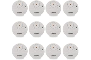 WOWSEA Doberman Alarma de Ventana ultradelgada de Seguridad, Alarma Fuerte de 100dB y sensores de vibración, Alarma antirrobo de diseño Moderno y Ultrafino con Respaldo Adhesivo (12 Paquetes)