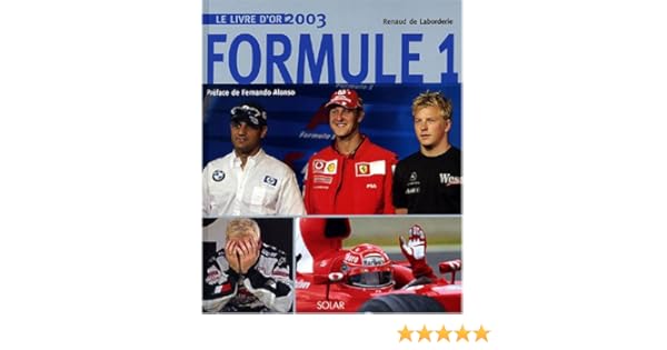 Amazonfr Livre Dor De La Formule 1 2003 Renaud De - 