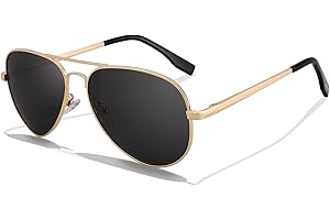 LOJUDI Polarised Kids Pilot Sunglasses - Boys Girls Childrens Sunglasses Mirror Metal Frame for UV400 Protection