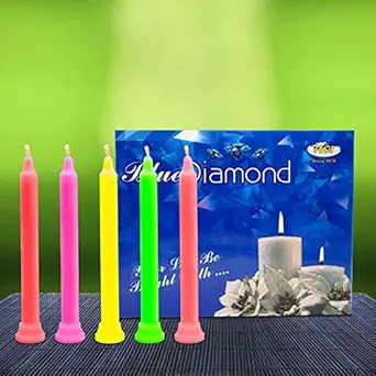 AuraDecor Pack 45 Smokeless Colourful Candles ( 15 Candles in one Pack , 3 Packs )