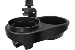 ‎IVTIVFU Ivtivfu Getränkehalter Kinderwagen Zubehör (2 in 1, mit Snackablage), Rollstuhl Zubehör, Becherhalter Kinderwagen Flaschenhalter, Cup Holder für Fahrrad, Buggy, Campingstuhl, Kinderwagen Gadget