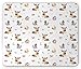 Produktbild SHAQ Squirrel Mouse Pad, Pattern of Baby Cartoon with Hedgehog and Moose Animals Watercolor Woodland Art, Standard Size Rectangle Non-Slip Rubber Mousepad, Multicolor