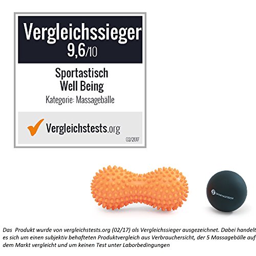VERGLEICHSSIEGER: Massageball Set „Well-Being“ von Sportastisch :: Hochwertige Massagebälle als Duo: Einzelball und Noppen-Duoball :: in geprüfter Qualität :: verschiedene Zonen :: mittlerer Härtegrad, ideal für Einsteiger oder Fortgeschrittene :: Igelball und Lacrosse Ball sind ideal zur Behandlung schmerzender Faszien und Cellulite :: Noppenball für optimales Training von Rücken, Fuß, Nacken, Arm und Schultern: BONUS: Ebook :: inklusive 3 Jahren Sportastisch Produktgarantie … - 2
