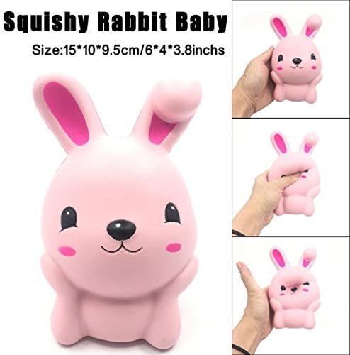 Slow Rising Squishies Jumbo, Toamen 10pcs Medium Mini Soft Squishy Bread Toys Key Cell Phone Pendant Strap Gift (1 Pcs Rabbit)