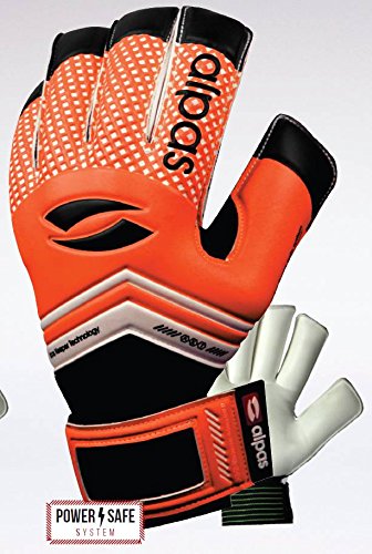 alpas Torwarthandschuhe PowerSafe V2 Orange (Fingersave) Gr. 3 bis 12 *NEU* (optional mit Ihrem Druck)