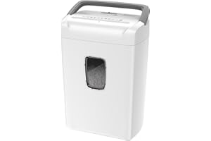 Bonsaii Aktenvernichter P4, 12-Blatt Kreuzschnitt, 21 L, Shredder Kreditkarten/CDs/Klammern, Geeignet für Büro und Heimgebrauch, C243-A