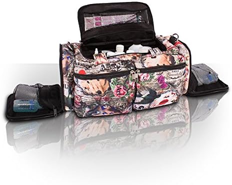 Roo Beauty Bags, Beautcians and Manicurist Makeup Tool Bag, Professional Cosmetics Case in Bellaroo Design - Nail Print