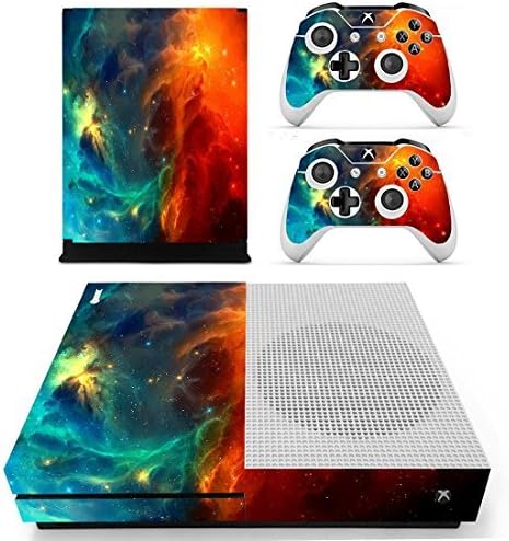 SKINOWN™ Xbox One S Slim Skin Cosmic Nebular Sticker Vinly Decal Cover for Xbox One Slim(XB1 S) Console and 2 Controller Skins