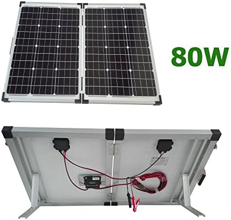 80W 12V Folding solar panel charging kit