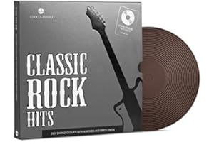 CHOCOLISSIMO ChocoVinyl 'Classic Rock' - Disco in vinile di cioccolato fondente | LP cioccolato | Idea regalo divertente per gli amanti della musica | Musicista | Festa del papà | Festa della mamma | Compleanno