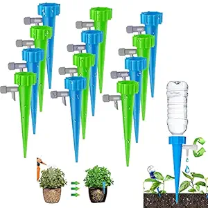 LAVNIK Drip Irrigation kit for Home Garden, Self-Watering Spikes for Plants, Automatic Plant Water Devices with Slow Release Control Valve Switch drip Irrigation System, Watering Spikes for Plants (1 Pcs)