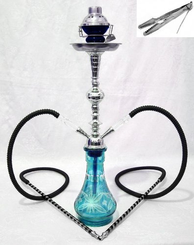 2 Manguera 58 cm Hookah Shisha Narguile agua tubo vidrio fumar venta H-0441