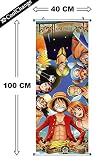 CoolChange Großes One Piece Rollbild / Kakemono aus Stoff Poster, 100x40cm