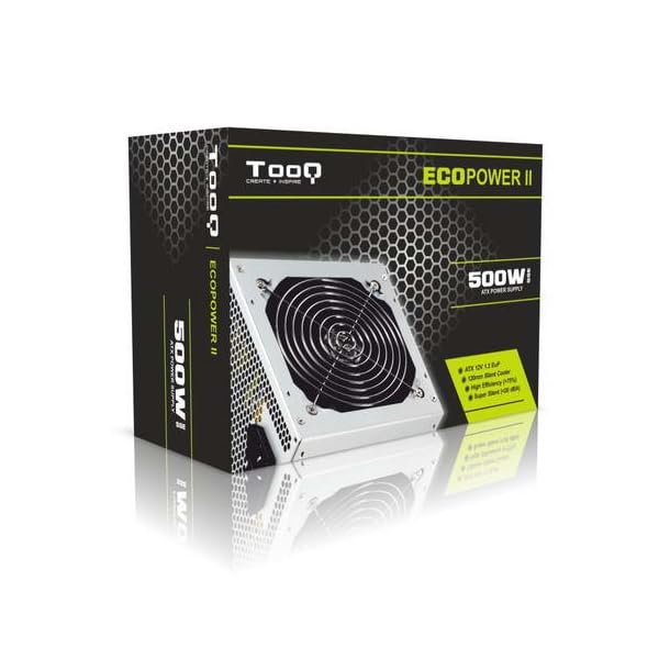 Tooq TQEP-500SSE - Fuente de Alimentacion Ecopower II de 500W con PFC Activo, Ventilador silencioso de 120mm con Control… - Image 4