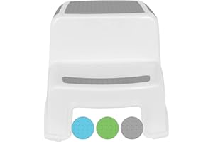 Marche Pied Enfant, Escabeau Enfant, Petit Tabouret Plastique, Marchepied 2 Marches Antidéparant en Bas âge pour Apprentissage de la Propreté / Salle de Bains / Cuisine