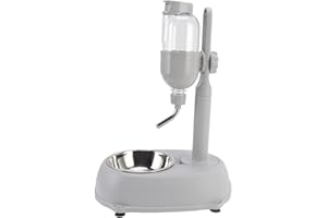 COCOARM Stojący dozownik wody dla zwierząt domowych, 500 ml fontanna do picia dla psów, z regulacją wysokości, automatyczny dozownik wody dla zwierząt domowych, kot, pies, miska stojąca