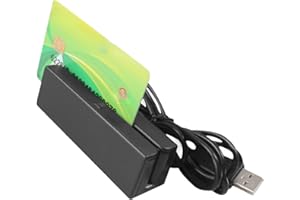 CUIFATI Lettore di Carte di Credito Magnetico USB Swipe, Mini Lettore di Smart Card a 3 Tracce MSR580, per Sistemi TXT, Word, Excel, POS o Qualsiasi Tipo di Tastiera, Compatibile con Windows 98/2000/XP/Vista/