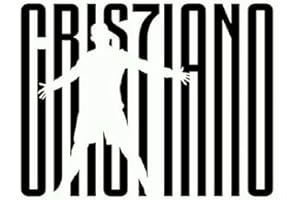 Galuisi Adesivo Sticker Cristiano Ronaldo (Nero Opaco, Piccolo 7,7 * 10 cm)