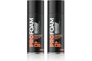 BEST IDEAS UK Profoam Oven, Grill & Barbecue Cleaner. Heavy Duty Oven Cleaner & Degreaser. Removes Baked On Food and Burnt In Grease Fast. (400ml) Foam Spray. Made In The UK. (PACK OF TWO)
