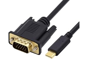 NFHK USB 3.1 Typ C USB-C Quelle auf VGA RGB 1080P Displays Stecker Monitorkabel für Laptop 1,8 m