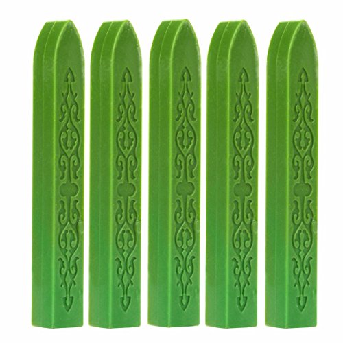 Preisvergleich Produktbild May 5er-Pack Stück Bunte Kerze Quadratisch Siegellack Stick-Kaffee (Grün)