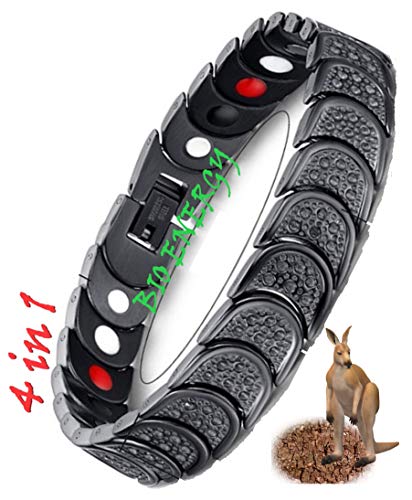 N3 ZELEK Magnetic Bracelet Men Stress Relief STRONG MAGNET BIO THERAPY Bracelet Health Men Magnetic Bracelets for Arthritis Pain Relief Migraine Relief Men Women Magnetic Wristband Bangle Men