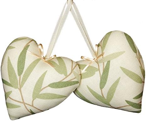 Hanging Decoration Hearts Laura Ashley Willow Leaf Hedgerow cotton blend fabric