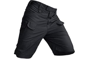 MAKINGDA Wasserdichte Herren-Shorts, kratzfest, lässig, atmungsaktiv, mit Reißverschlusstaschen, Cargohose, leicht, für Spaziergänge, taktische Militärarbeit, Angeln, Wandern, Klettern