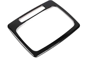 QII LU Kfz Schalttafelrahmen Kfz-Innenraumzubehör Schalttafelaufkleber passend für Mercedes-Benz C-Klasse W204 2007-2013 (schwarze Holzmaserung)