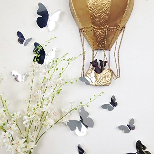 Denoda 3D Butterfly Set – Mirror Set of 10 Wall Stickers Decoration Decorative Living Room Children's Bedroom Wall Sticker)