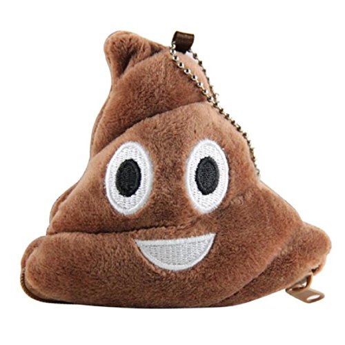 Preisvergleich Produktbild Saingace Poop-Kissen-Plüsch-weiche Emoji Emoticon-Münzen-Geldbeutel-Geschenk Geldbörse Portemonnaie