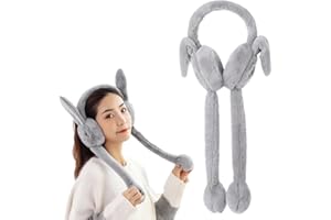 ZJILIXIA Ohrenwärmer Winter Kaninchen Ohrenschützer,Faltbare Ohrenwärmer Damen Winter Plüsch Ohrenschützer,Plüsch Ohrenschützer Für Den Winter,Kaninchen Ohrenschützer,Ohrenwärmer Ski