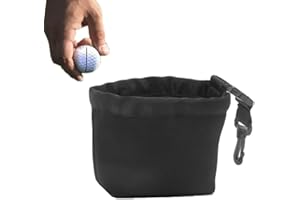 GUSHE Golfclub- und Golfball-Reinigungsbeutel,Golfbälle Reiniger Tasche,Tragbare Golfball Tasche mit Clips,Wiederverwendbarer Golfball Reiniger Waschbeutel,Golfball-Waschtasche für Herren Damen