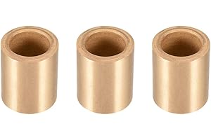 sourcing map Cojinetes de Casquillo, Manguito de Rodamiento Autolubricante, 14mm Diámetro Interior, 20mm Diámetro Exterior, 25mm Longitud, Bujes de Bronce Sinterizado, 3pcs