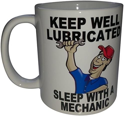Keep Well Lubricated Sleep With A Mechanic Funny Tea/Coffee Mug Novelty Idea For A Mechanic Gift Tools Cars Toolbox Spanners Ratchet Set Tool Kit Ratchet Lubricant