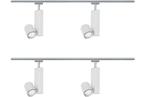 ‎MILI LEUCHTEN 4er Set Paulmann 95210 URail Spot TecLED II 1x6,5W Chrom matt/Weiß 230V Metall