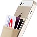 Produktbild Sinjimoru Smart Wallet (aufklebbarer Kreditkartenhalter) / Smartphone Kartenhalter/Handy Geldbeutel/Mini Geldbörse/Kartenetui für iPhones und Android Smartphones. Sinji Pouch Basic 2, Beige.