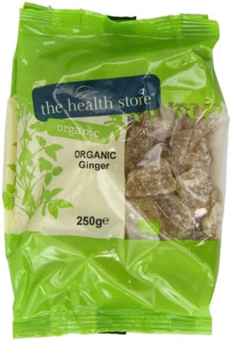 Health Store Organic Crystalised Ginger 250 g (Pack of 6)