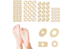AFCJLTO 60 Pcs Rimuovi Calli Piedi, Wart Remover cuscini per mais, in morbida schiuma di lattice autoadesivi, riducono il dolore ai piedi e al tallone