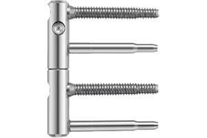 Gedotec Paumelles 3-DIM Réglables | Modèle 11R 15-001 | Galets ø 15 mm | 1 Pièce - Paumelle à percer en 2 parties | Acier Galvanisé | Charnière de porte pour portes en bois & portes de chambre |