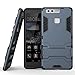 Price comparison product image Wkae® Huawei P9 Case,2 in 1 New Armour Tough Style Hybrid Dual Layer Armor Defender PC Hard Cases with Stand [Shockproof Case] for Huawei P9 (Blue-Black)