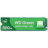 Western Digital WD Green SN350 500 GB M.2 NVMe SSD, 2,400 MB/s read speed and up to 1,500 MB/s write speed