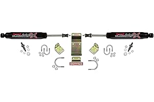 Skyjacker 8203 Dual Steering Stabilizer Kit (Includes Steering Dampers Mounting Brackets for Jeep Wrangler JK - Black)