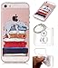 Produktbild Hülle iPhone SE/5s/5 Hülle, Apple iPhone SE/5s/5 Hülle TPU Case Schutzhülle Silikon Case,Niedliche Cartoon Malerei Durchsichtige Rückschale und TPU Bumper Handy Tasche Case Cover Etui für Apple iPhone SE/5s/5 + Schlüsselanhänger (I) (10)