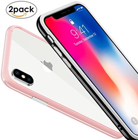 iPhone X Case iPhone X Bumper Case, MOSTY TPU Hybrid Protective Cover Thin Slim Bumper Frame Case for Apple iPhone X 10(2017),2 packs